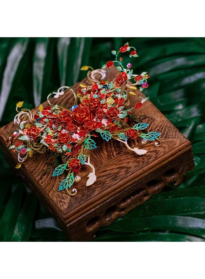 Yellow Butterfly Flower Metal Puzzle 3D Model DIY Assembling Toy Creative Gift - Image 5